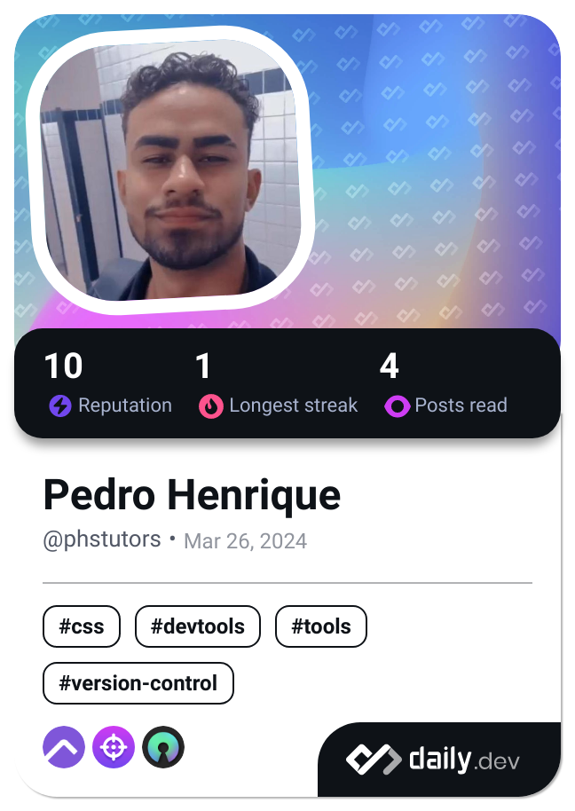 Pedro Henrique's Dev Card