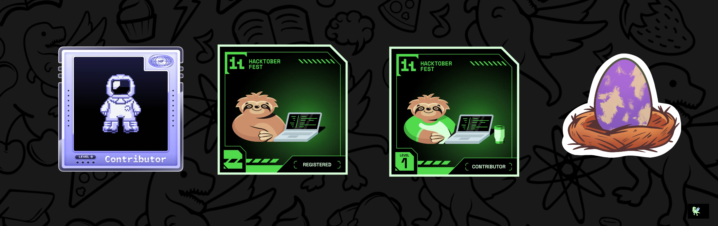 An image of @riti2601's Holopin badges, which is a link to view their full Holopin profile