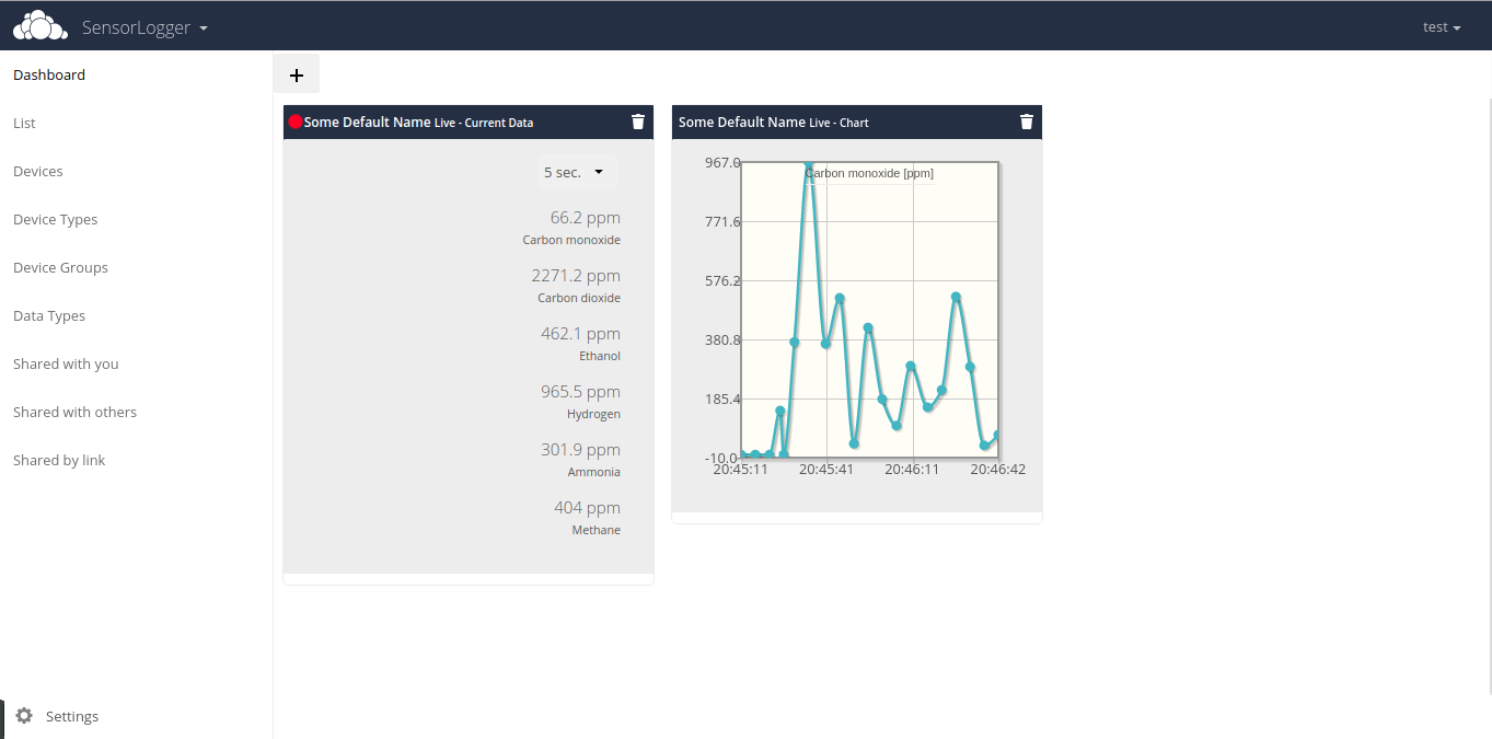 SensorLogger Dashboard