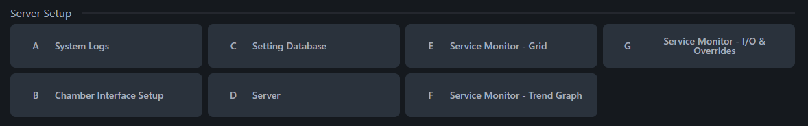 Server setup pane