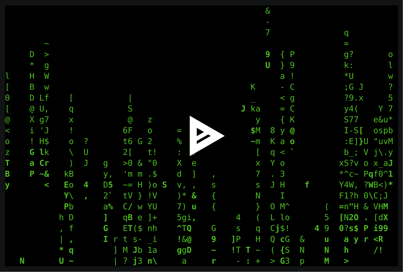 Asciimatics Matrix