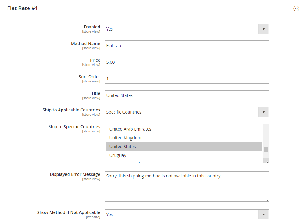 Magento 2 Multiple Flat Rates Shipping module