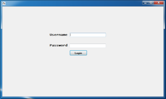 Screenshot of Login Page