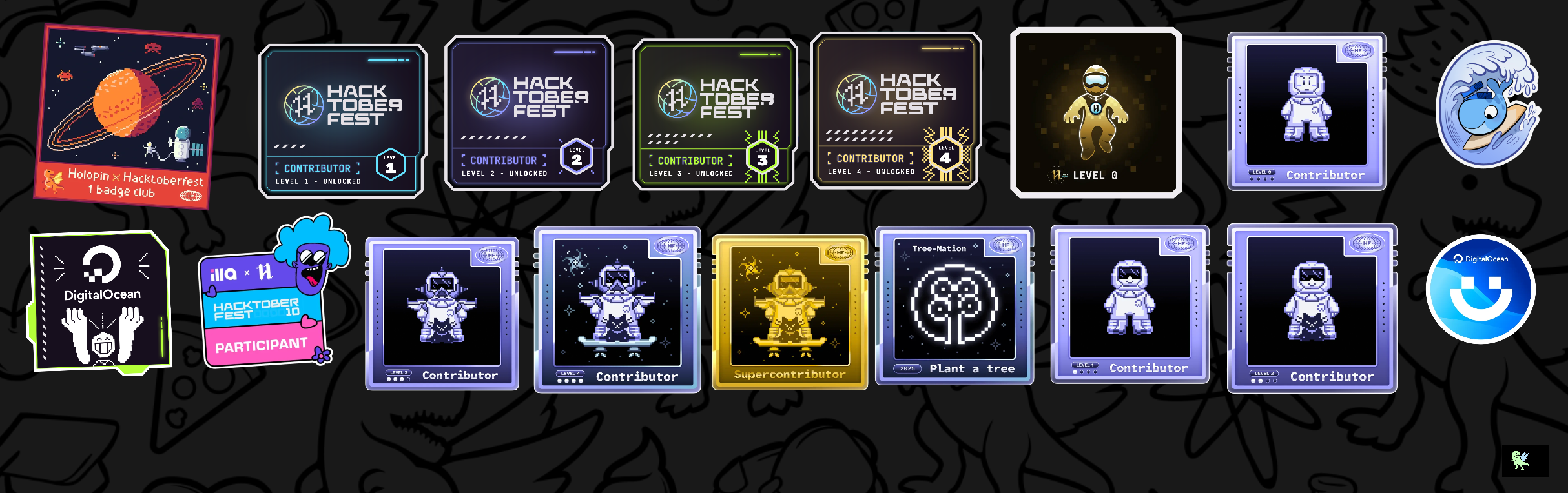 An image of @vishnuppriyan_'s Holopin badges, which is a link to view their full Holopin profile