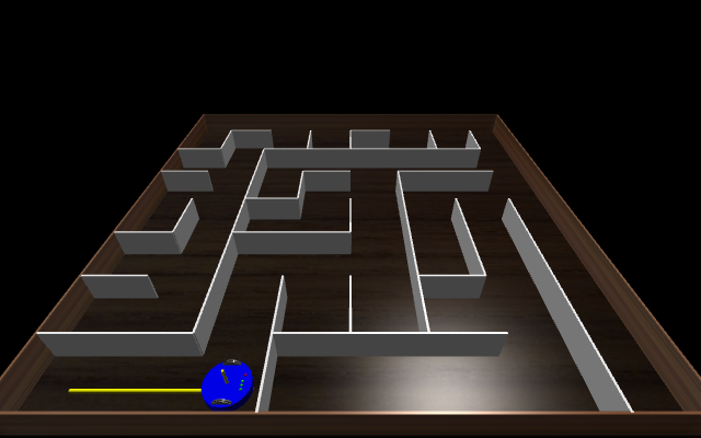 Robot simulator example in a maze