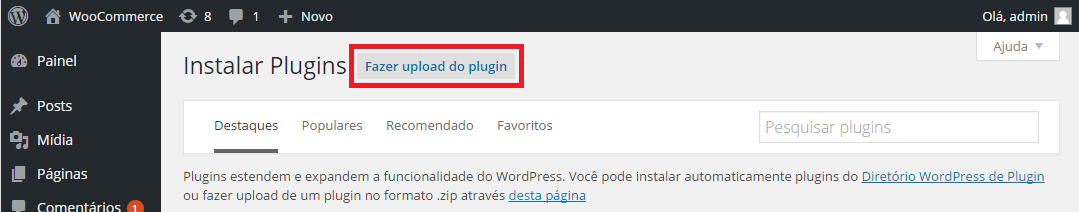 WooCommerce, instalação