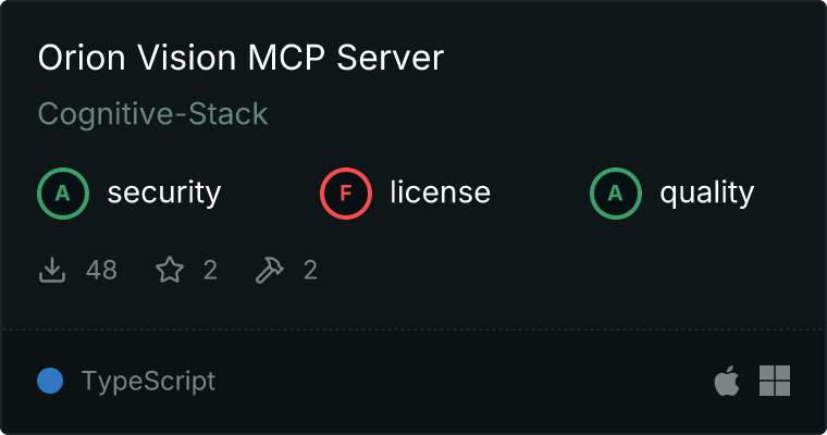Orion Vision Server MCP server
