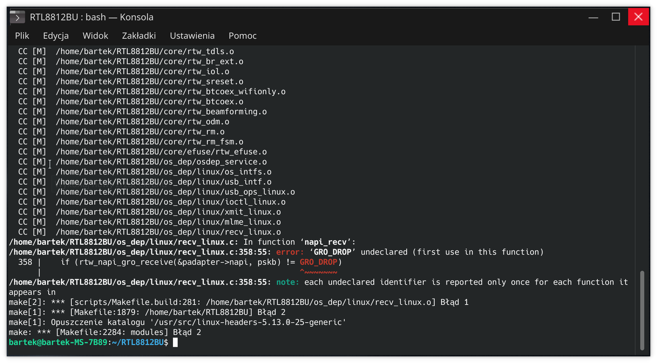 a screenshot of the terminal