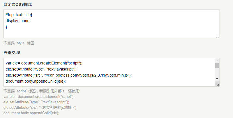 自定义CSS/JS