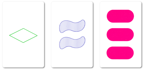 Three SET cards