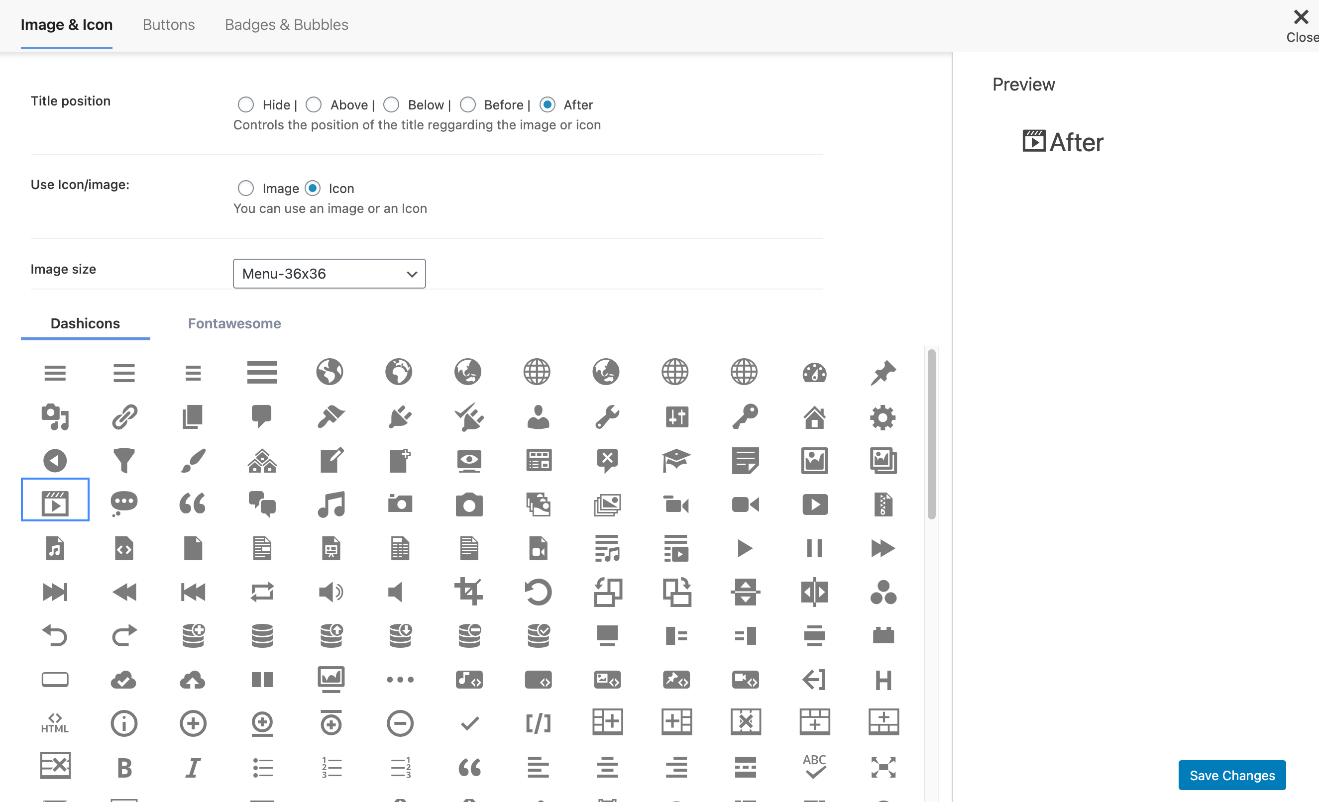 Menu preview in standard twenty-thirteen theme