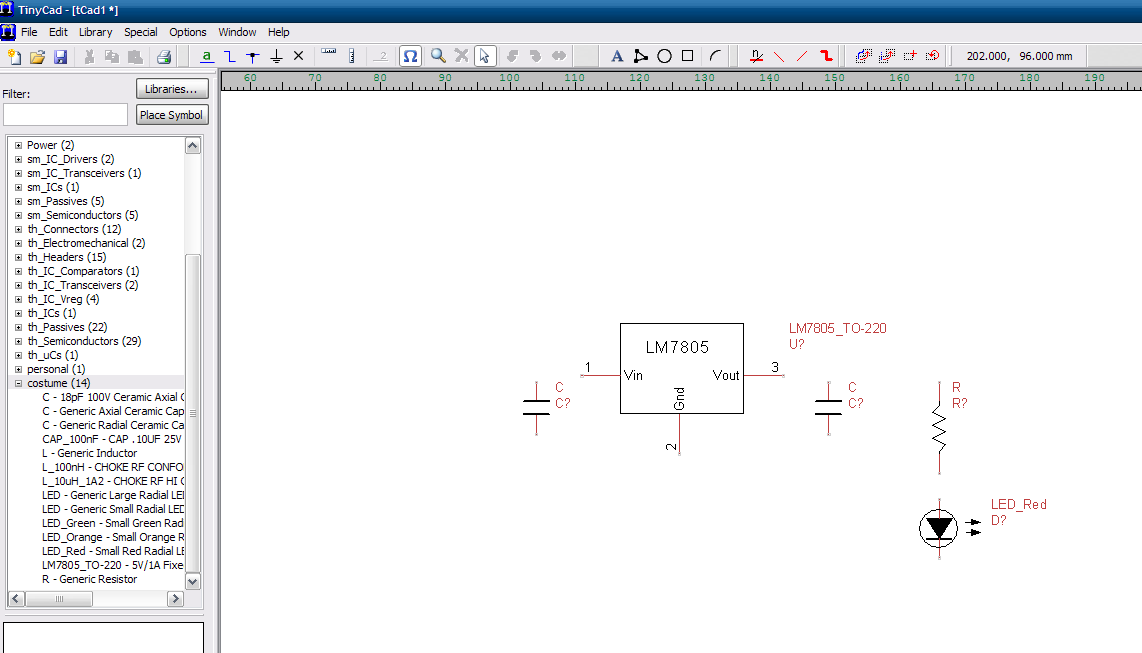 circuit laid out