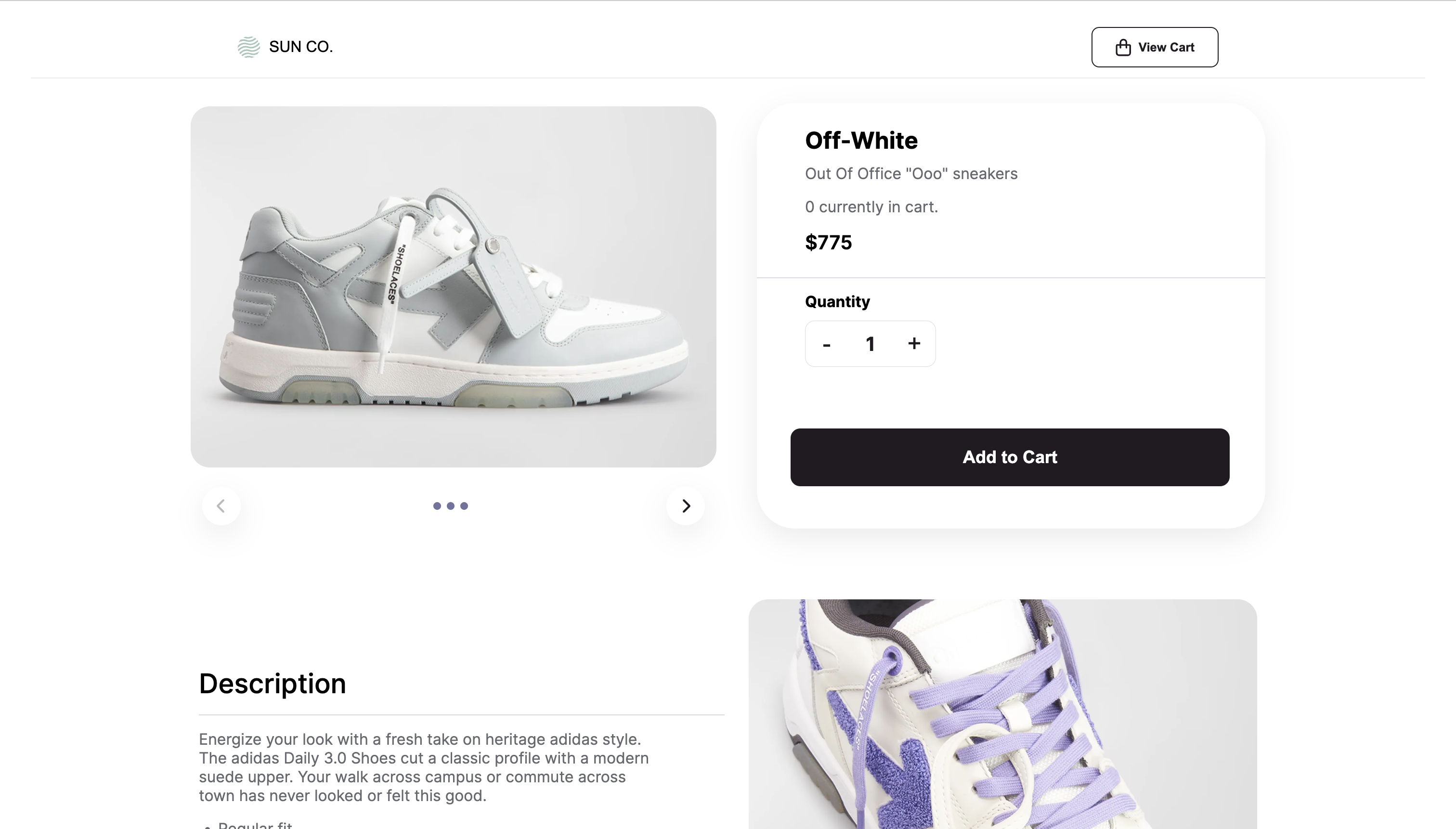 product details page