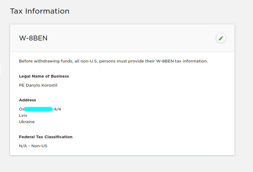 Tax information