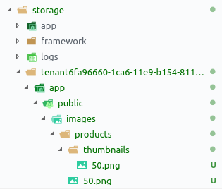 The folder structure