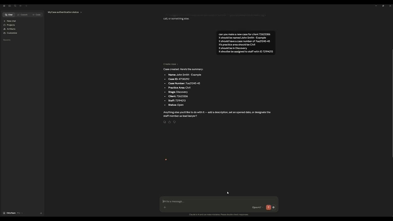 MyCase MCP — Claude pulls live data