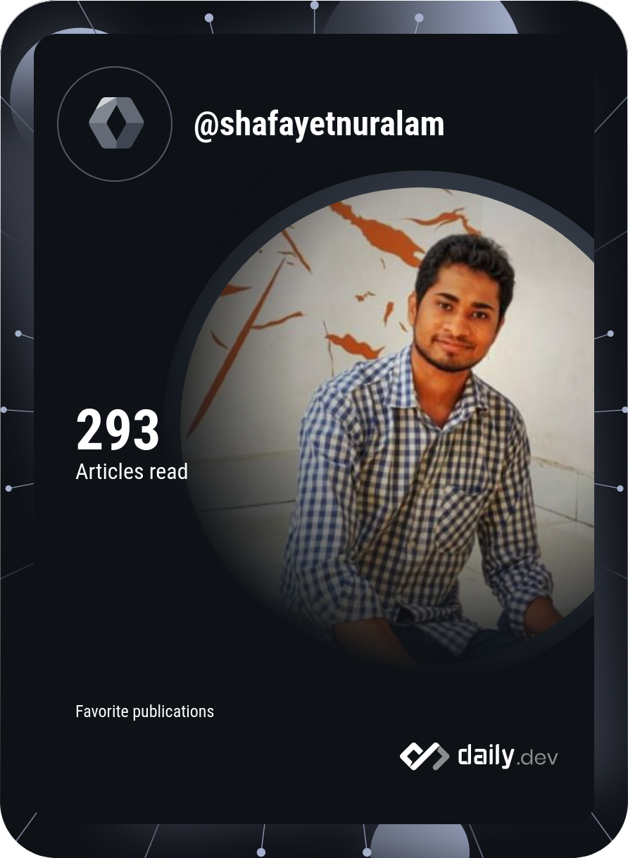 Shafayet Nur Alam's Dev Card