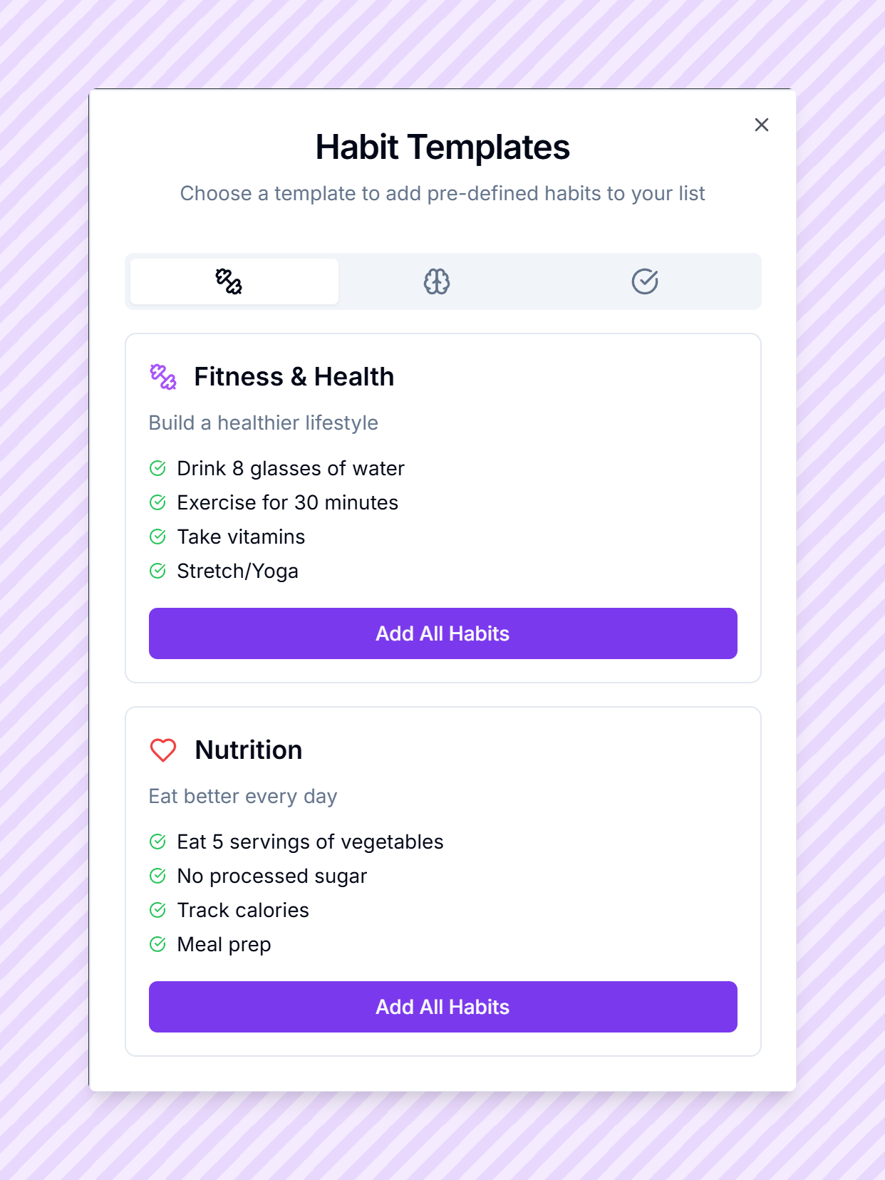 Habit Templates