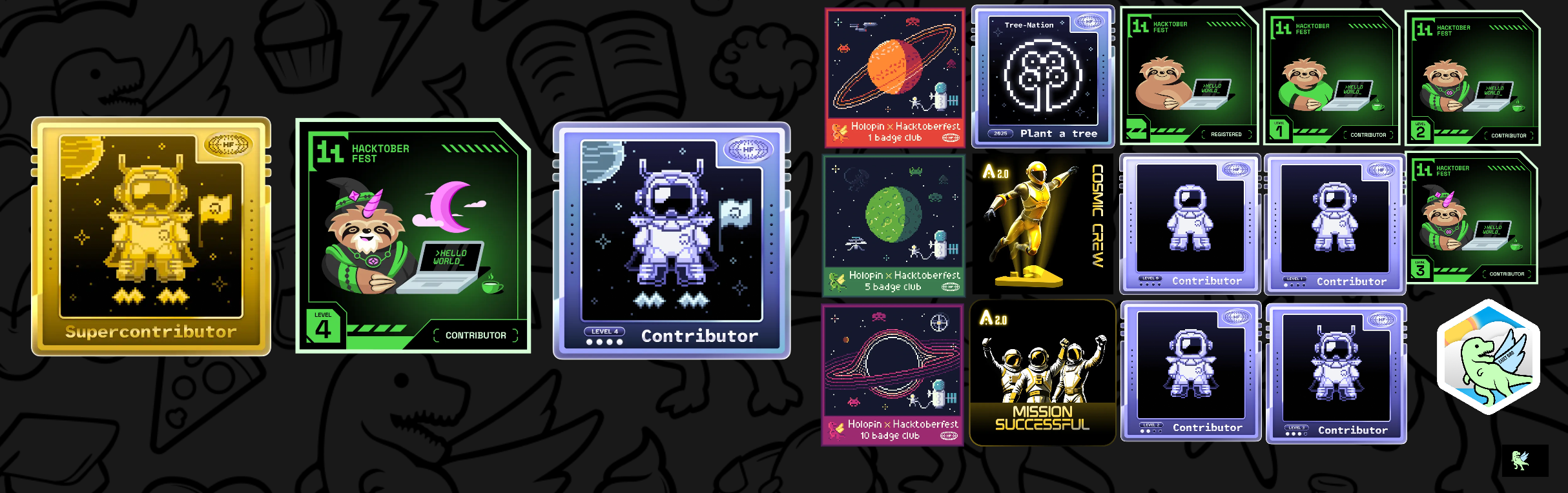 An image of @sukritdeb's Holopin badges, which is a link to view their full Holopin profile