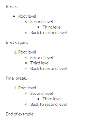 kramdown output