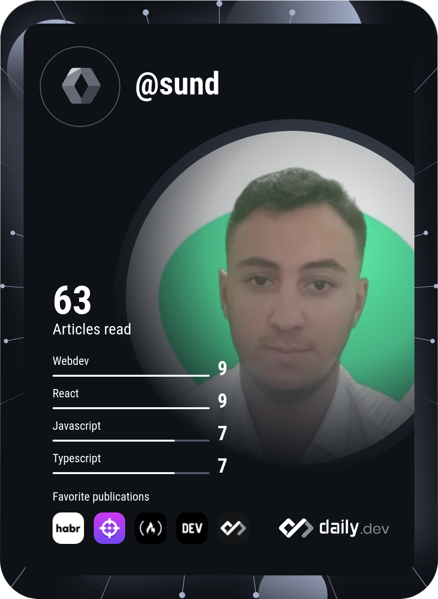 SunD's Dev Card