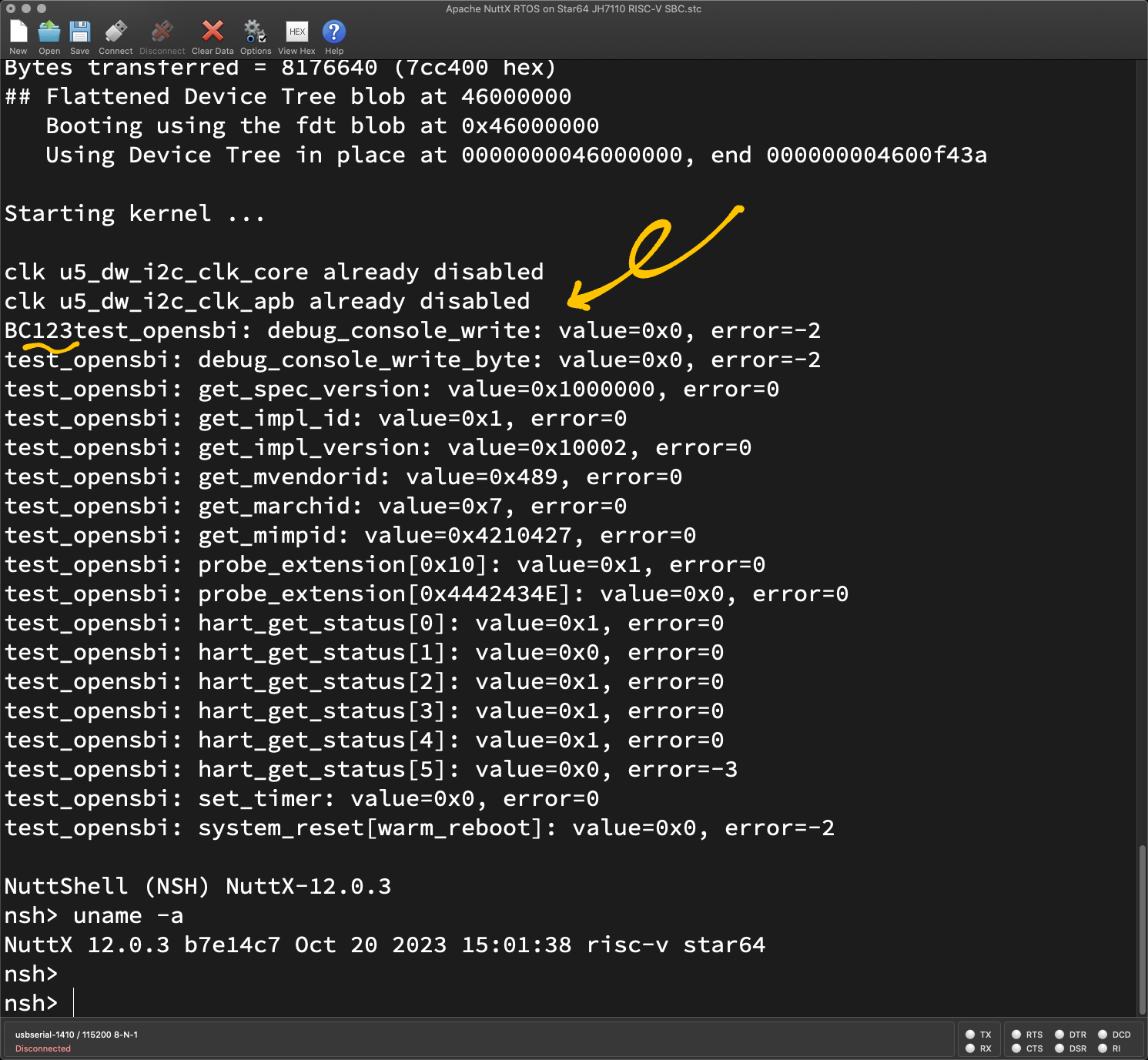 NuttX calls OpenSBI on Star64 JH7110 RISC-V SBC