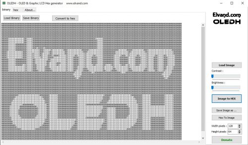 OLED Image to Hex