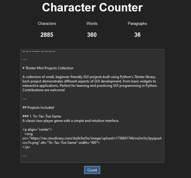 Character Counter