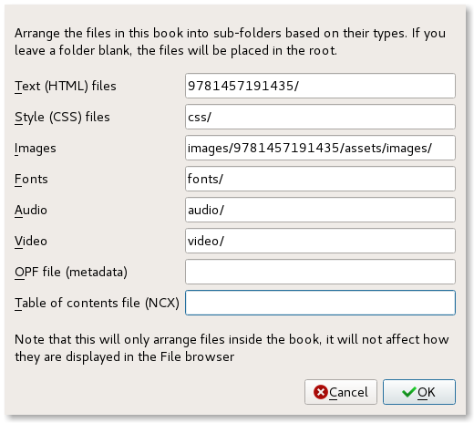 Arrange into folders