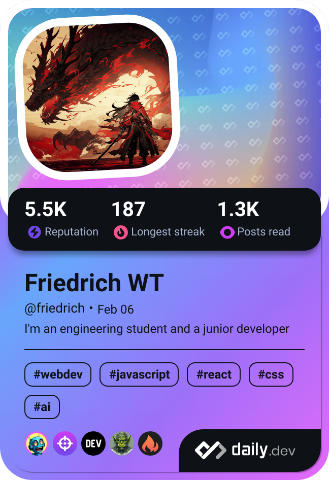 Friedrich WT's Dev Card