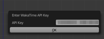 Setup API Key dialog