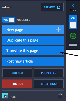 Translate page