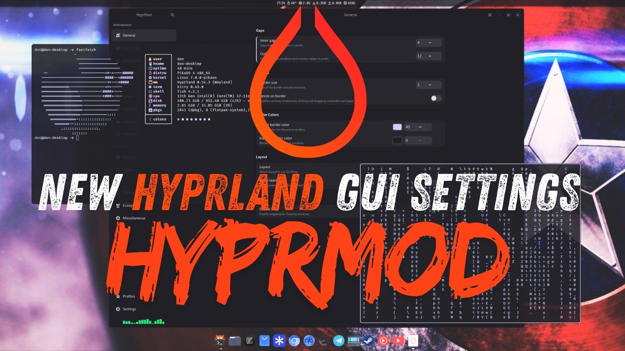 New GUI Settings For Hyprland!! Game Changer! | HyprMod — by TheBlackDon