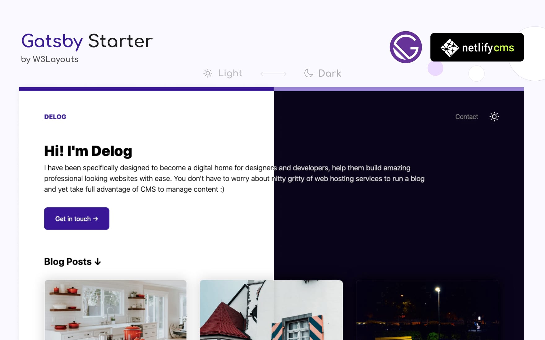 Delog - Gatsby Starter Demo