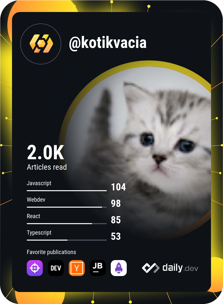 KotikVacia's Dev Card