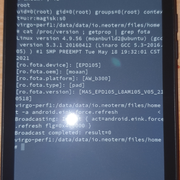 inkPalm 5 with a terminal open showing its rooty goodness