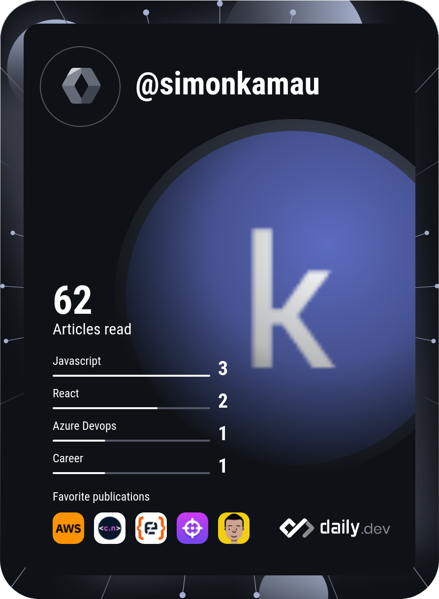 Simon Kamau's Dev Card