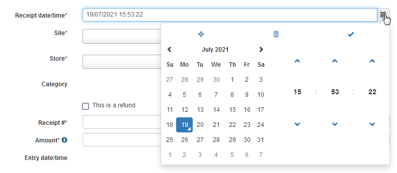 Example datetime field