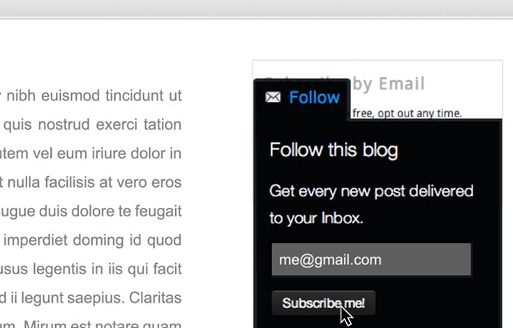A built-in Follow Box makes it easy to capture new subscribers.