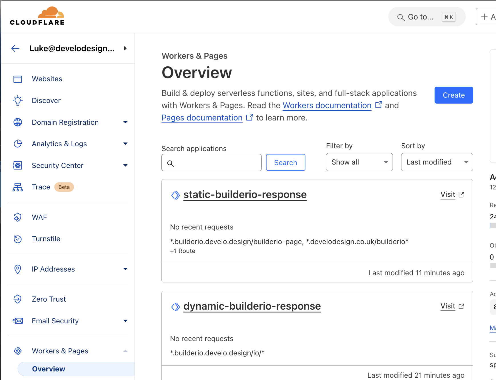 Screenshot of the Cloudflare Variables and Secrets screen.