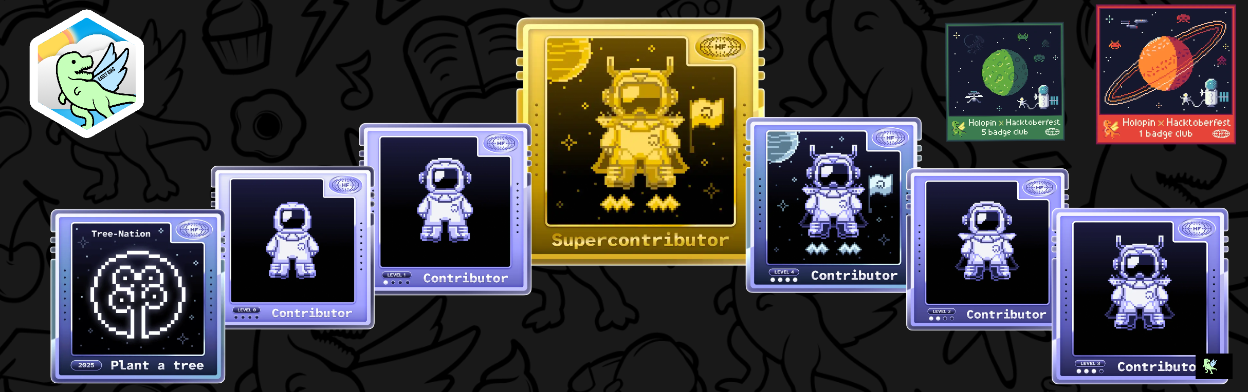 An image of @mohdshayan's Holopin badges, which is a link to view their full Holopin profile