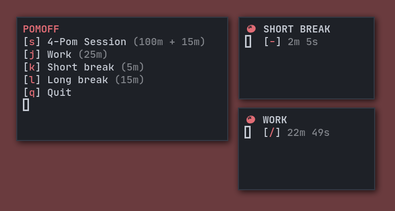 pomoff command line interface