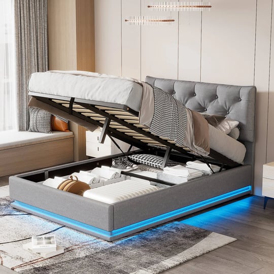 full-size-upholstered-bed-with-hydraulic-storage-system-and-led-light-modern-platform-bed-with-butto-1