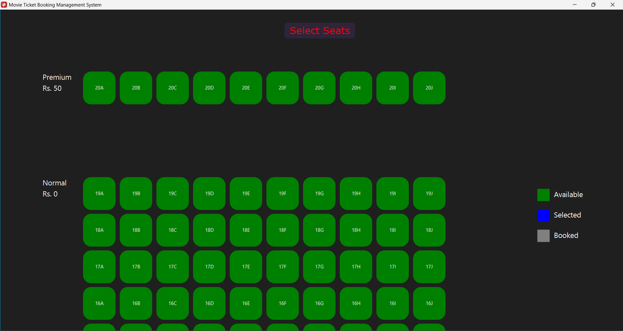 Seats Selection