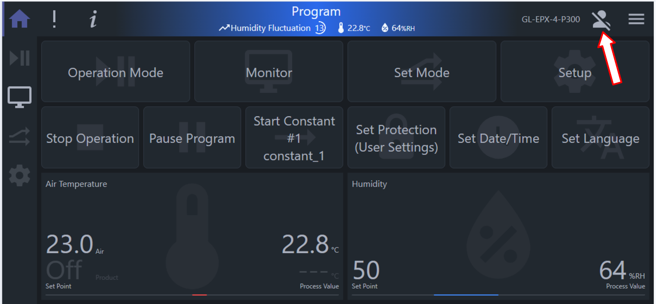 Access the user login dialog