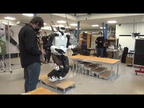 You should see the TALOS robot walking