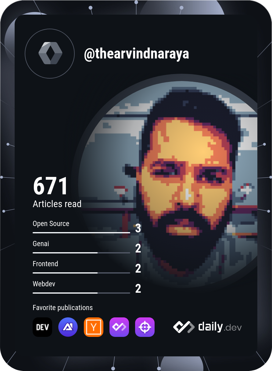 Arvind Narayan's Dev Card