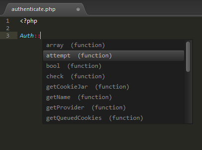 Laravel 4 codeintel helper for Sublime Text 2