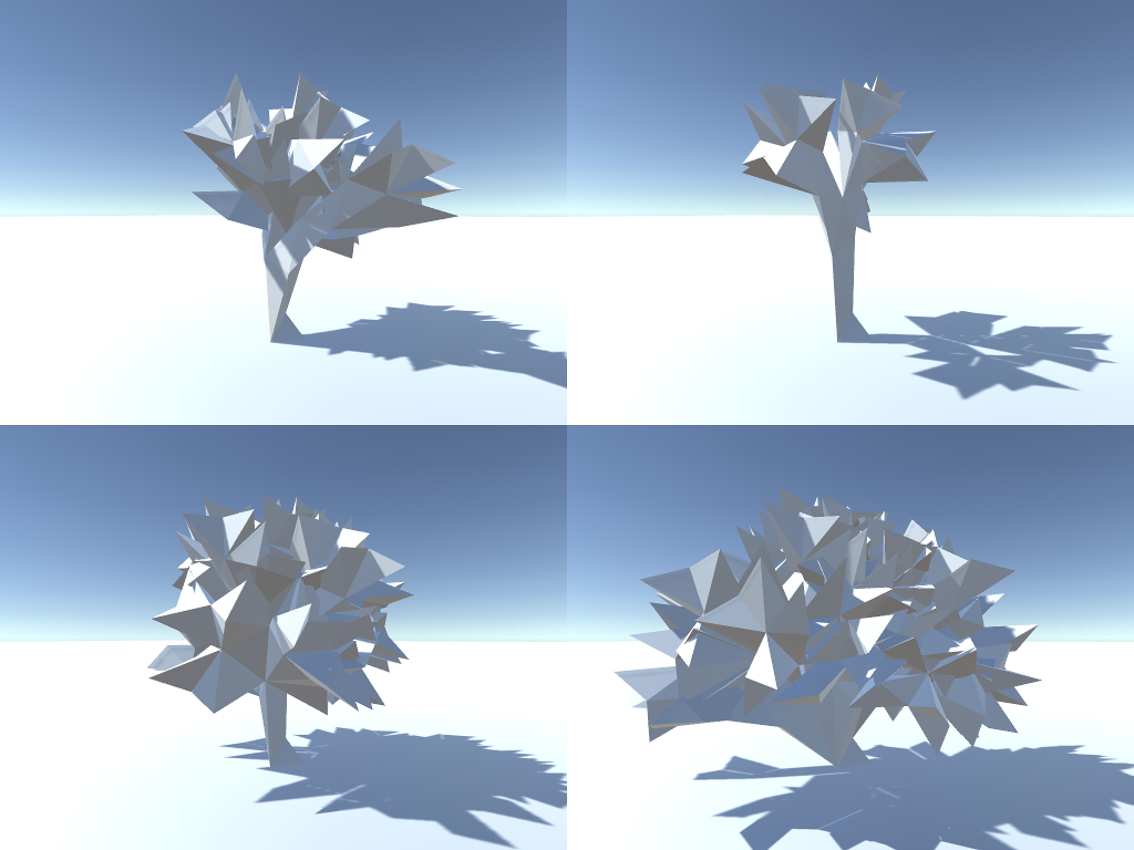 Image of tetrahedron trees