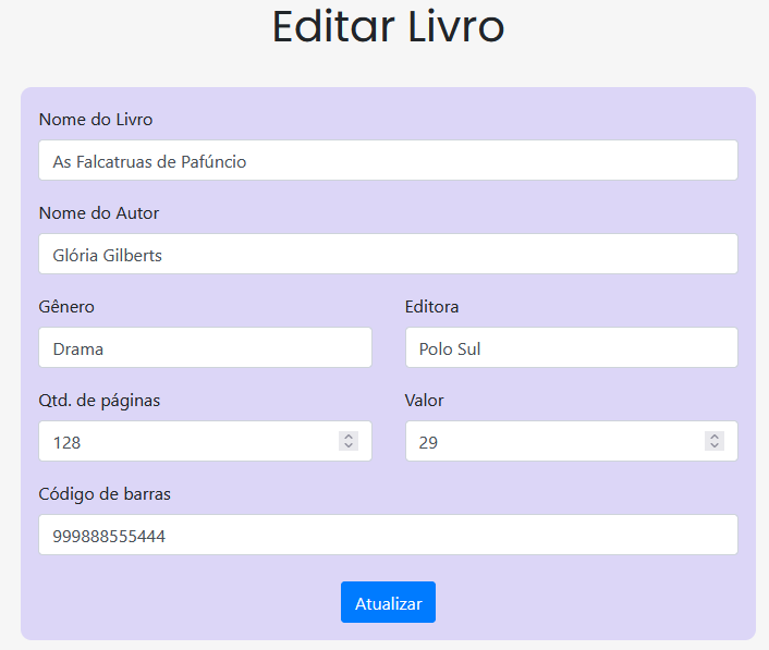 Editar Livro